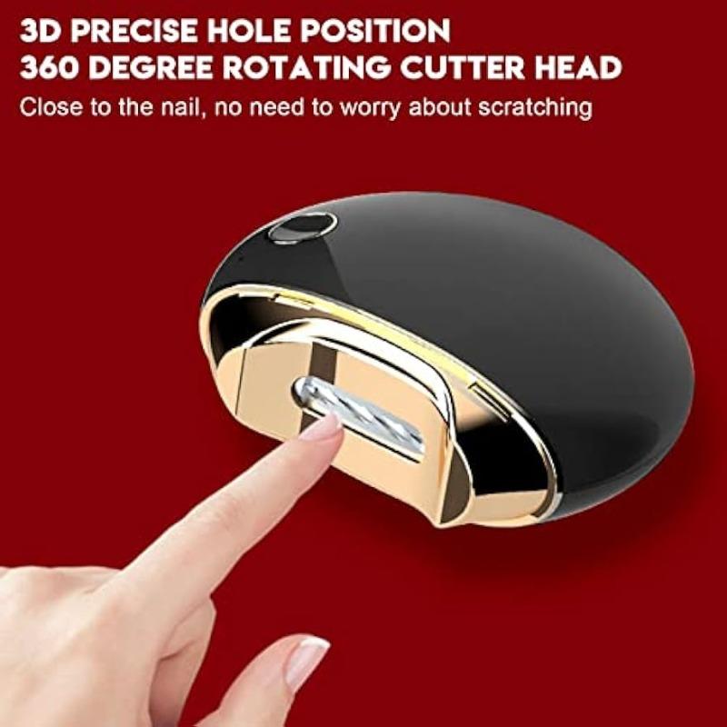 1PC Electric Nail Clipper, 2 Gears Switch Safe Prevent Splatter File Function Small Automatic Nail Cutter for Children Seniors Adults