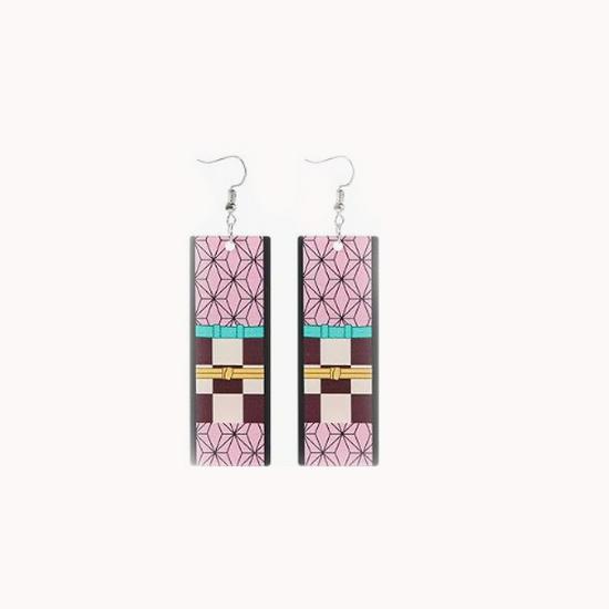 Japanese Style Demon Slayer Mutsuki Haya Female Demon Earrings