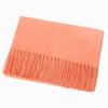 Warm Solid Color Cashmere Wool Scarf Winter Tassel Unisex Shawl Solid Color Scarf for Women