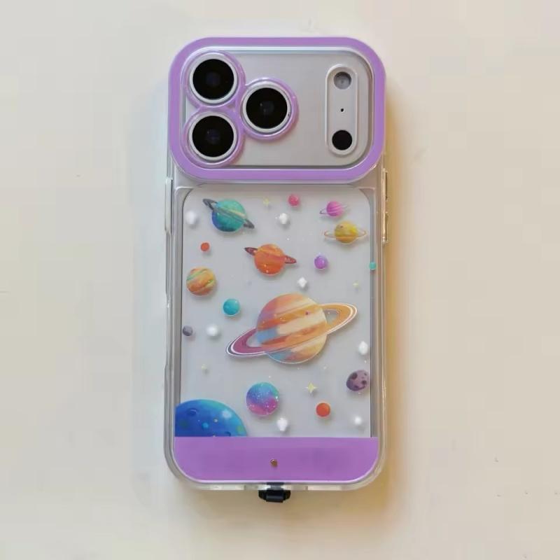 Illuminating call lights, flying saucer rocket phone cases suitable for iPhone 17 17Air 16 15 14 13 12 11 Promax XSMAX XR X
