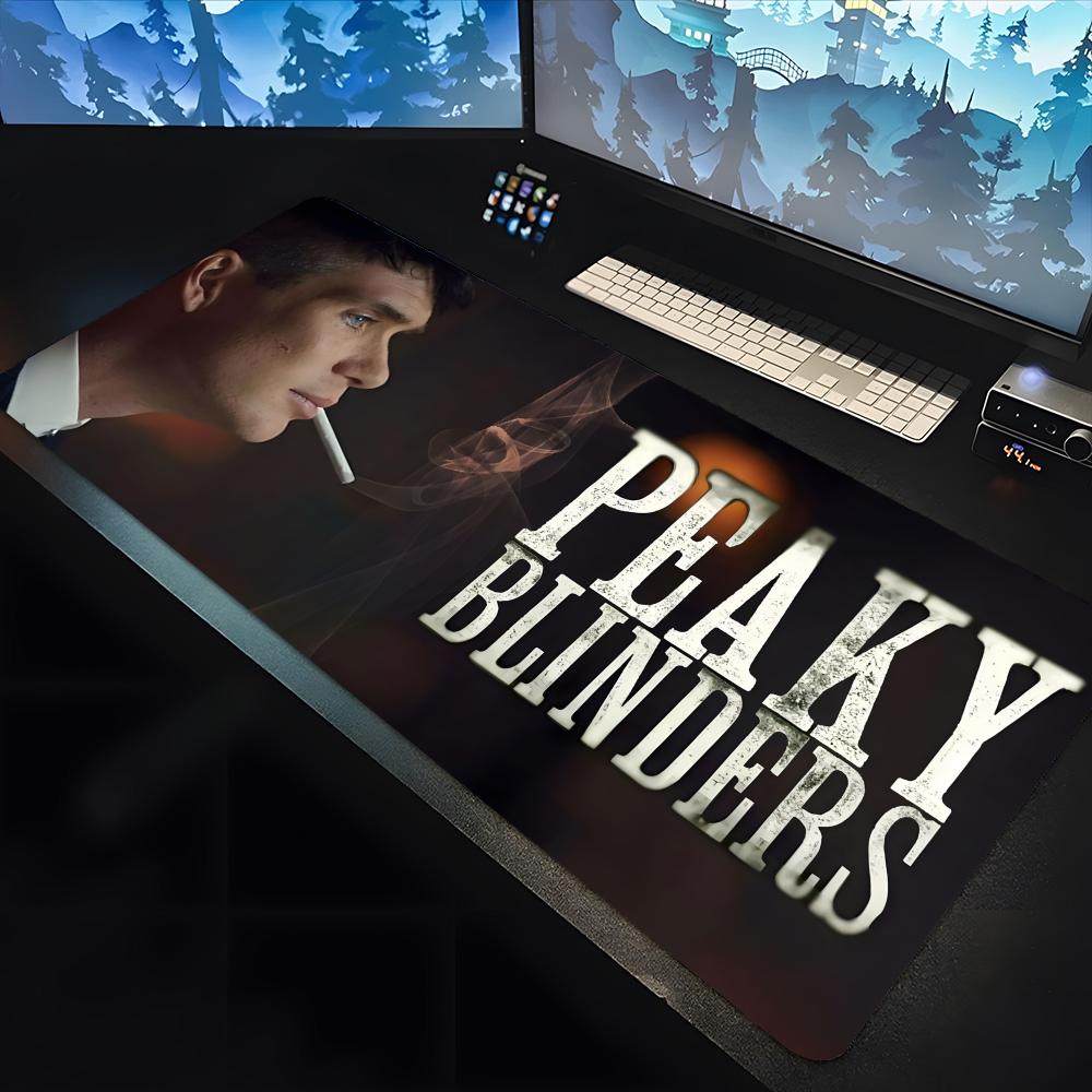 Peaky Blinders Backlight Mouse Pad Large The New Keyboard Mouse Desk Pad Non-slip Rubber Gaming Mouse Pad Laptop Carpet 1200x600