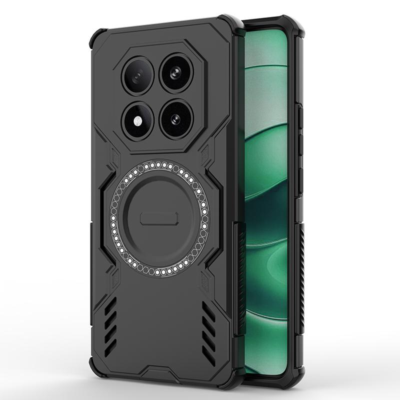 

Shockproof Hybrid Dual Layer Magnetic Metal Ring stand Case for Redmi note 14 Pro plus 14C 14R K80 A4 turbo 4 4G 5G Slide Cover Redmi Note 14 Pro 5G (Global)