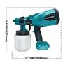 Cordless Electric Spray Gun HVLP Paint Sprayer Auto Furniture Wall Steel Coating Airbrush For Makita 18V Battery(No Battery)