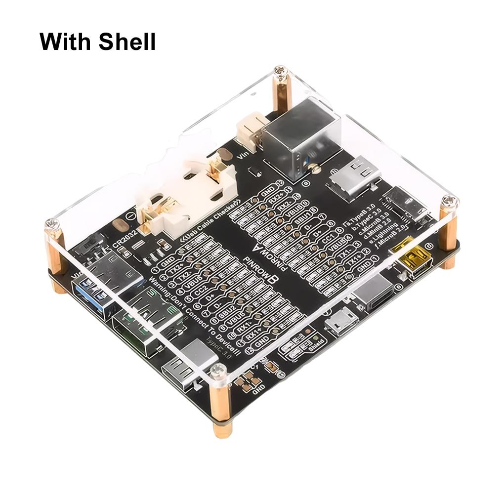 

Type-C Micro-B Type-B Data Cable Detection Board USB Cable Tester Short Circuit On-Off Switching For iOS Android Test Board Tool