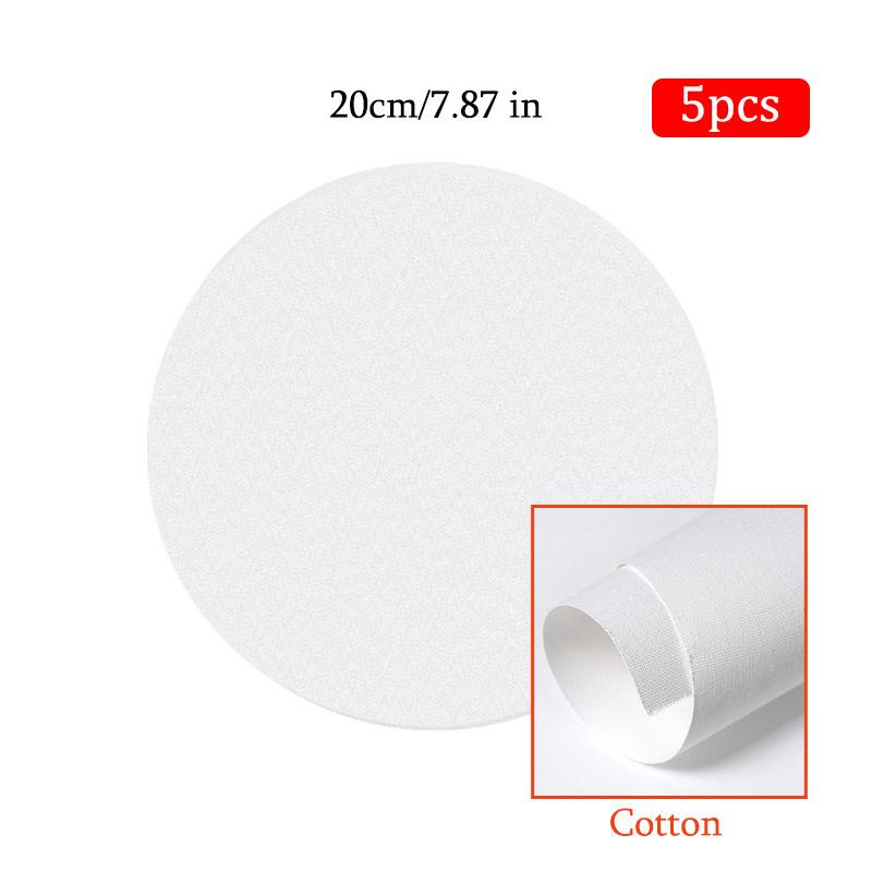 5pcs White Blank Square Artist Canvas Wooden Board Frame Cotton Artist Canvas Boards for Oil Painting Acrylic Watercolor
