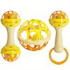 3/1 Stück Babyrasseln 0 12 Monate Baby Lernspielzeug Rassel Greifen Drehen Set Sensorisch Pädagogisch Neugeborenen Geschenk für Säugling Junge Mädchen