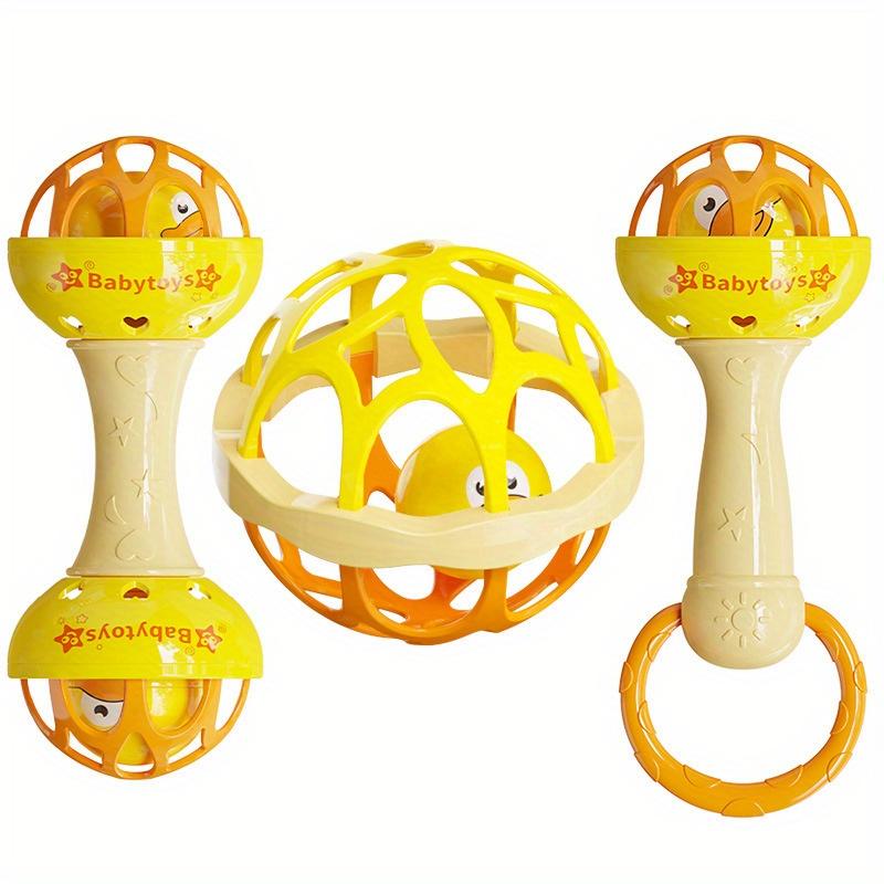 3/1 Stück Babyrasseln 0 12 Monate Baby Lernspielzeug Rassel Greifen Drehen Set Sensorisch Pädagogisch Neugeborenen Geschenk für Säugling Junge Mädchen