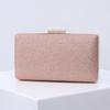 Moteriška kvadratinė rankinė prabangi dizainerio rankinė šampano spalvos piniginės vakarinė delninė retro blizganti peties crossbody rankinė vestuvių vakarėliui