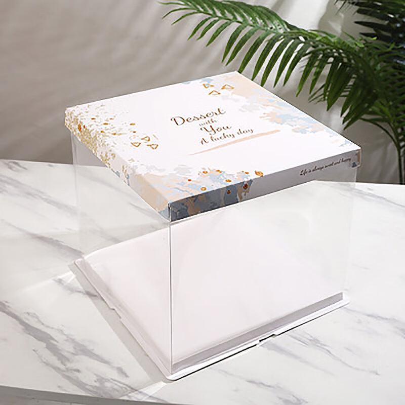 

Transparent 12-inch Double-Layer Birthday Cake Box
