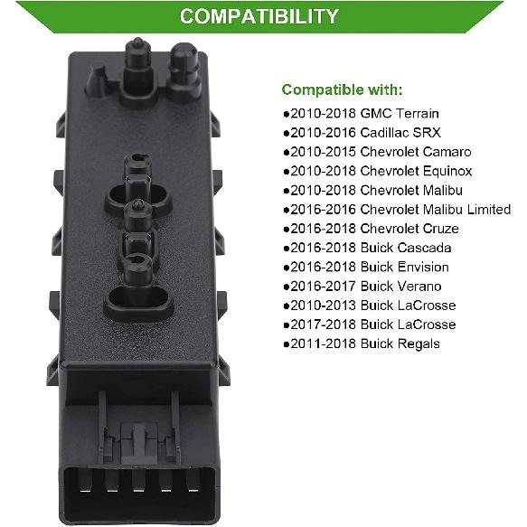 Power Seat Switch Recliner Tilt Adjust Control 8 Ways Front Left Driver Side Compatible With Chevrolet Chevy Camaro/Equinox/Malibu