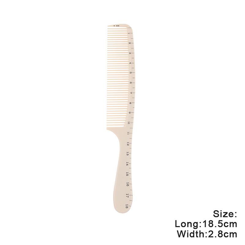 1Pcs Professional Barber Comb with Plastic Scale Laser Ruler Hairdressing Styling Tool for Salon Hair Cutting