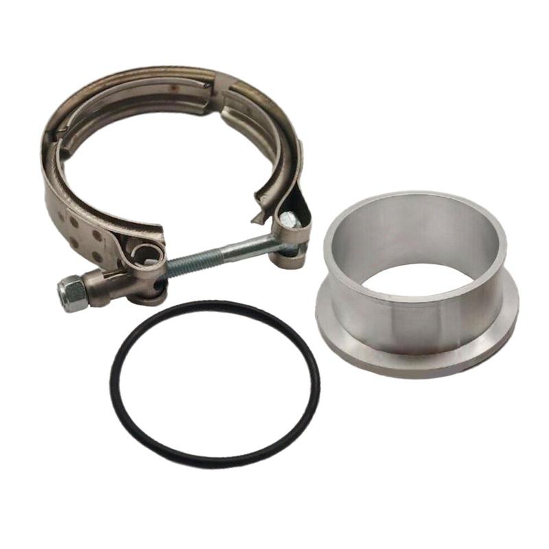 Turbocharger V Band Flange Clamp Exhaust Pipe Secure Fitting for Holset HX35 HX35W HX40W Cummins 5.9L