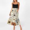 Women's Long Beach Casual Elegant Spaghetti Strap Maxi Dress Floral Low-key Flowing Bohemian Dress