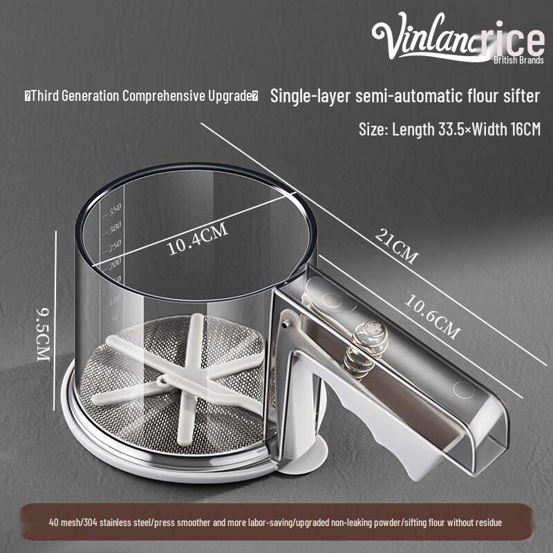 Handheld Semi-Automatic Flour Sifter