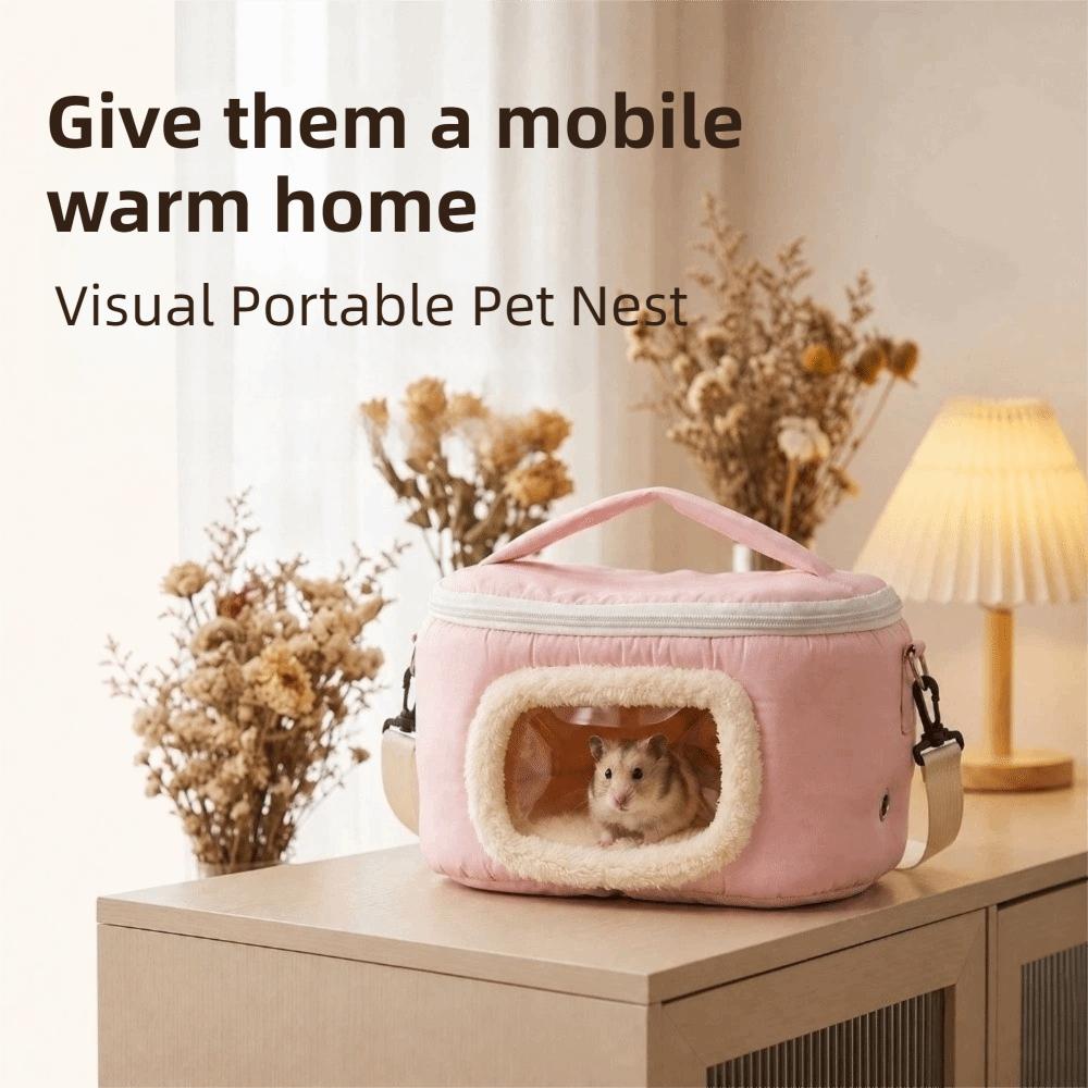 Breathable Hamster Carrier Bag Soft Warm Small Pet Carrier Portable Hamster Handbag  Chinchillas
