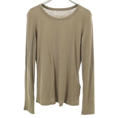 MM6 22SS Made In Italy Long Sleeve Logo Embroidery Cut S Beige Women Used