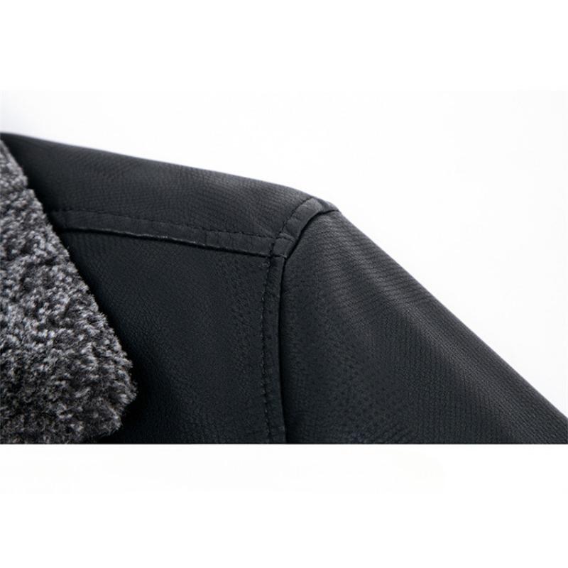 Winter Leather Down Jacket Men's Mid-length Lapel Leather Jacket Middle-aged Sheepskin Jacket