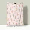 Pastelthinstemflowerditsy Throw Lightweight 240G Flannel Blanket Soft Skin-Friendly For Summer Cooling