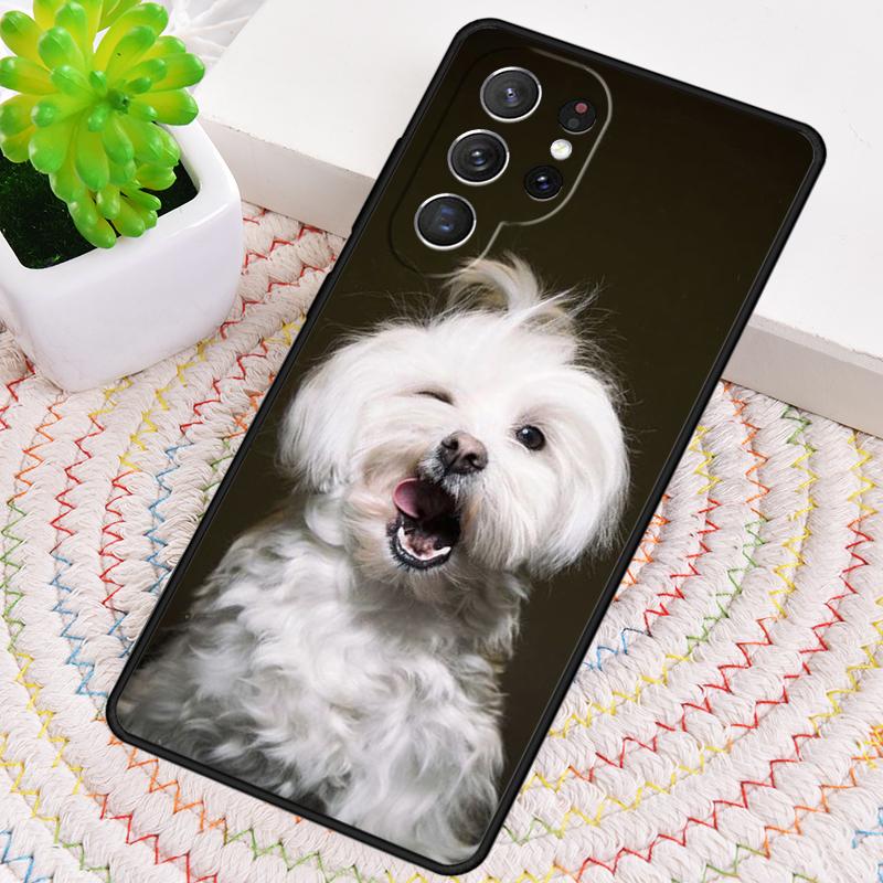 Maltese Dog Puppy Silicone Phone Case For Samsung Galaxy note 10 pro S26 S25 S24 S23 S22 S21 Plus S25Ultra Capa Cover