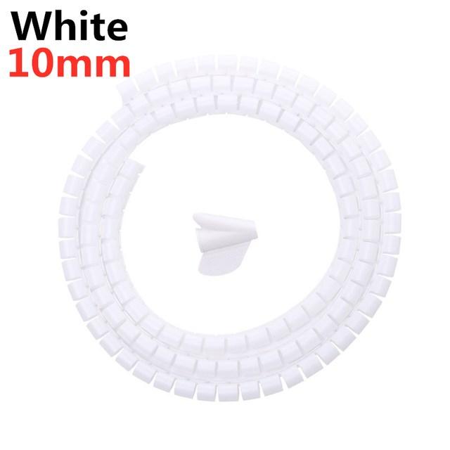 Xiaomi 2/1M 16/10 Mm Flexible Spiral Cable Wire Protector Cable Organizer Computer Cord Protective Tube Clip Organizer Management Tools