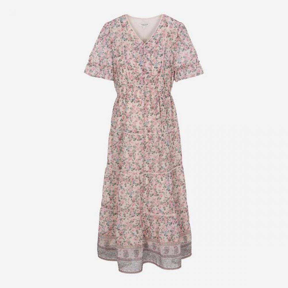 Thursday Island Women Big Flower Long Dress T264mop237w pink (PK)/S