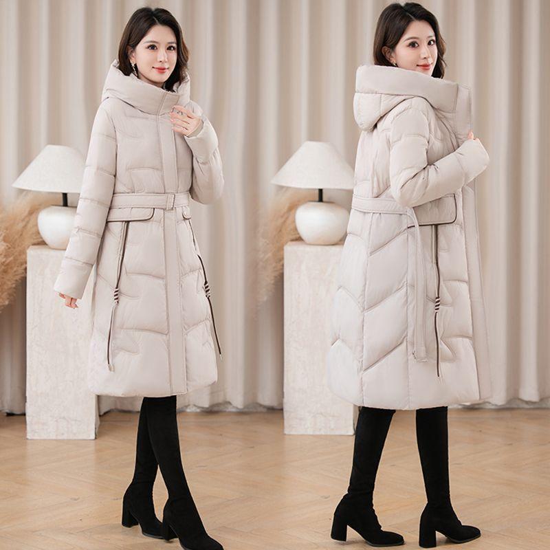 Iarnă Femei Palton Lung Pufos Jachetă Călduroasă Îngroșată Croială Slim Rezistentă la Vânt Îmbrăcăminte Exterioară de Modă Casual