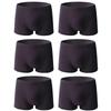 6Pcs Oversized Underwear Men Solid Cotton Boxers Comfort Mid‑Waist Boxer Briefs For Big Guys Daily Wear Panties L XL 2XL 3XL 4XL 5XL 6XL