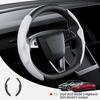 YZ Pour Tesla Model 3 Y Highland Juniper 2026 Velours suédé Housse de volant de voiture DIY texture fibre de carbone Volant sport