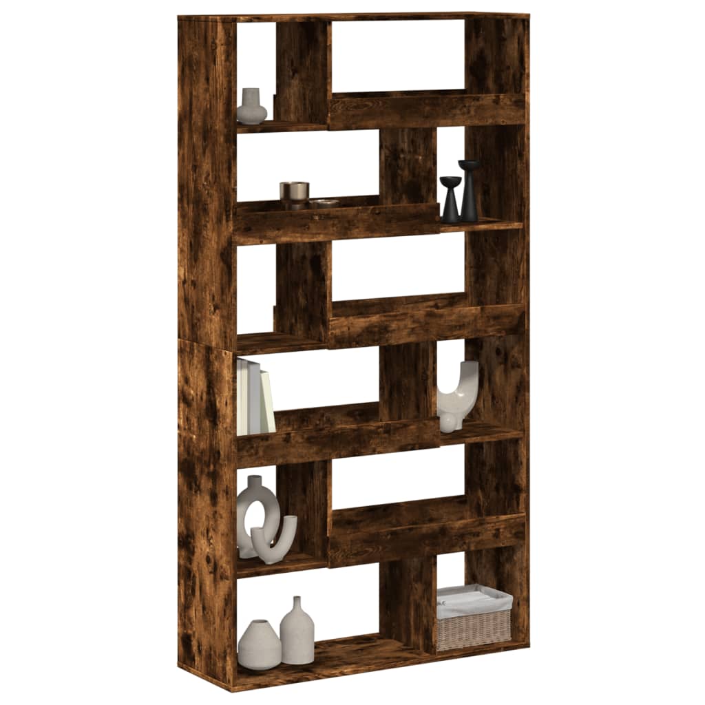 Room Divider Smoked Oak 100 x 33 x 187.5 cm Wood Based Material