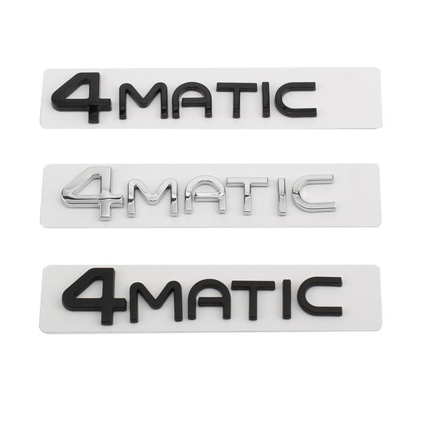 3D Letters Word EQC400 4MATIC Emblem Nameplate For  EQC 350 400 Rear Trunk Logo Sticker Silver Black Car Styling