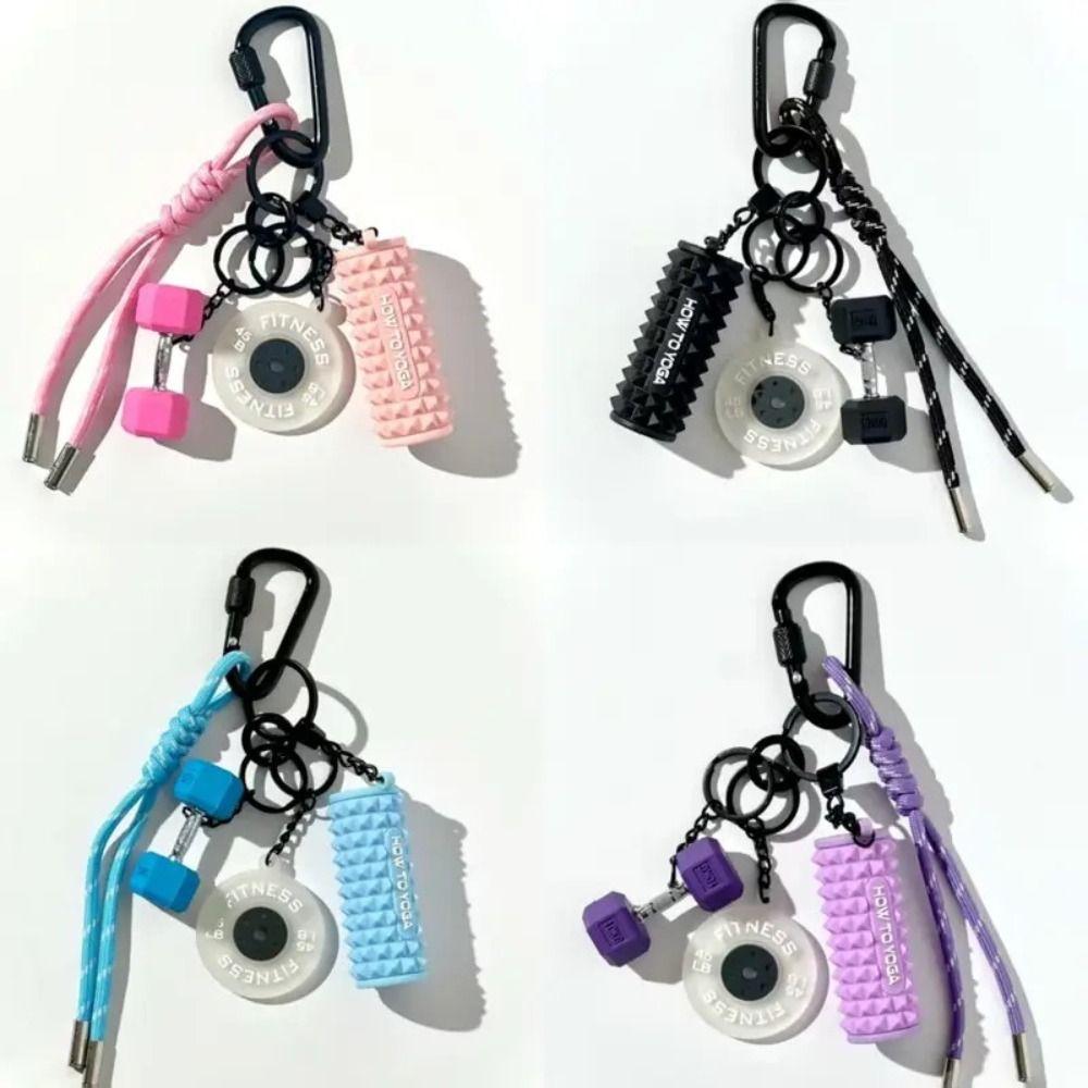 Water Cups Barbell Plates Keychain Dopamine Fitness Series Pendant Bodybuilder