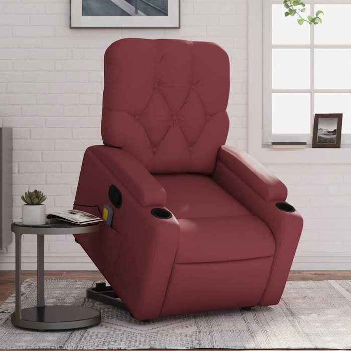 VidaXL Reclining Massage Armchair, Relaxation Chair with Adjustable Backrest and Footrest, Living Room Seat 3204783