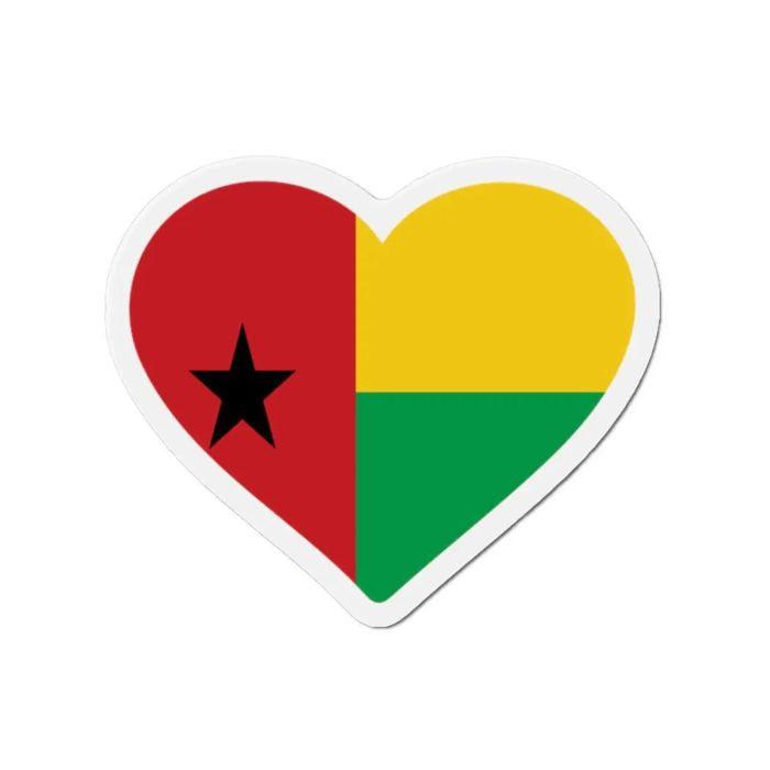 Aimant Coeur Drapeau Guinée-Bissau - Multicolore - 7 cm - 50 pièces - Résine synthétique - Mixte