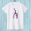 Maglietta da donna con stampa ginnasta e arcobaleno, motivo: ginnastica artistica, maglietta estiva per bambine, maglietta da streetwear hipster