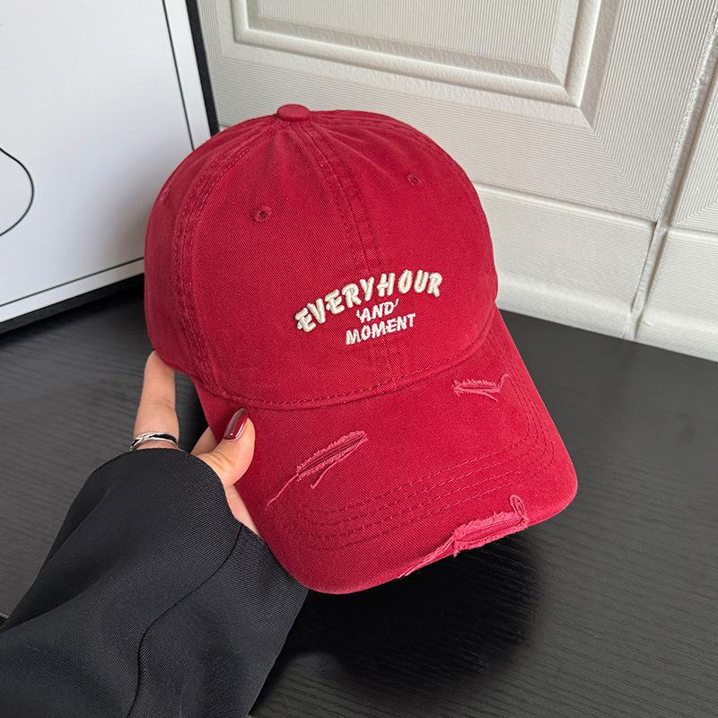 

Wide brim sunshade cap boys washed worn hat cotton soft top baseball cap girls Adjustable