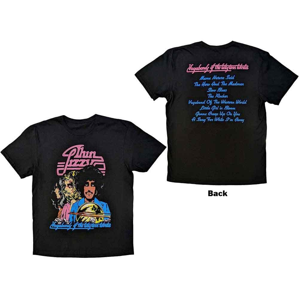 Thin Lizzy Vagabonds of the Western World Tracklist T-Shirt Black New Unisex T-Shirt XL