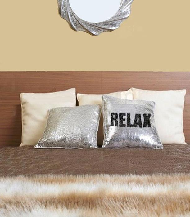 Magical Mermaid Sequin Party & Decor Cushion; Relax Loom In Bloom