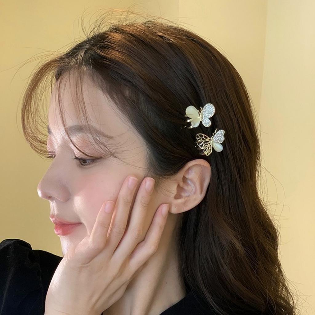 Super fairy opal butterfly hairpin, new Korean new broken hair bangs clip, grab clip, versatile side clip hair accessories