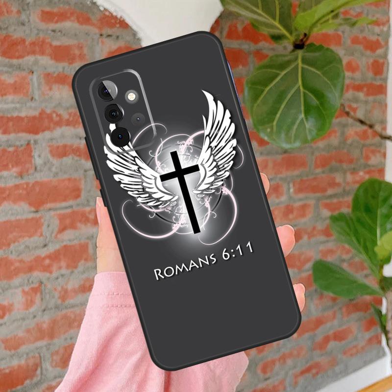 Angel Wings Heart Phone Case For Samsung Galaxy A54 A34 A14 A55 A35 A25 A15 A52 A32 A12 A51 A71 A13 A33 A53