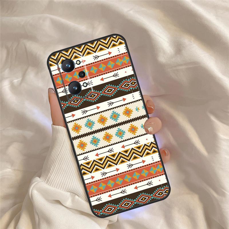 Native American Seamless Tribal Boho Case For Realme C75 C67 C63 C55 C51 C61 C53 C35 C65 C71 11 12 13 14 Pro Plus GT6 GT7 15 Pro