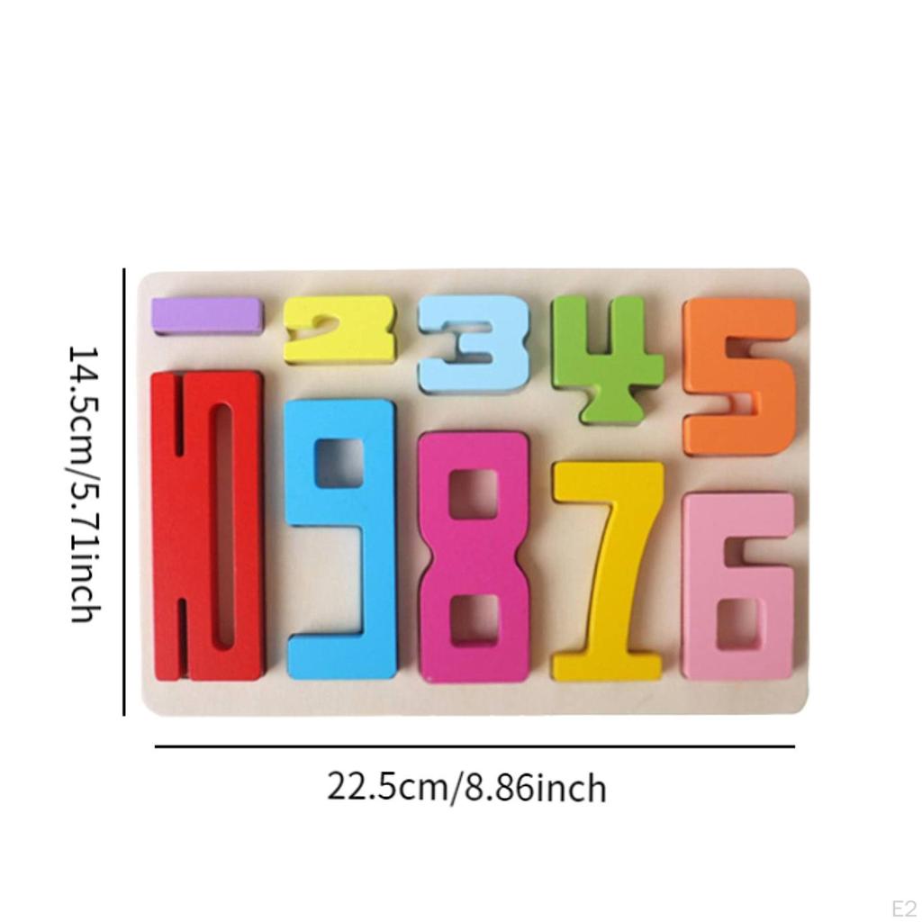 Kinder Holz Anzahl Puzzle Pädagogisches Spielzeug Zählen Passenden für Geburtstag Geschenke