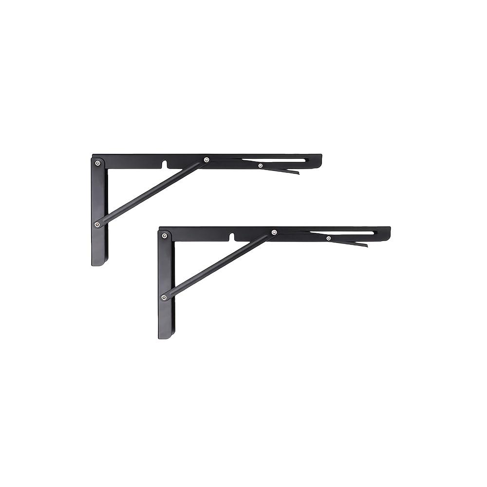 2-teilige Eisen-Klappstativhalterung, doppelt klappbare Scharnierhalterung zur Wandmontage, Tischaufbewahrungs- und Ausstellungsständer - mit vorgebohrten Löchern