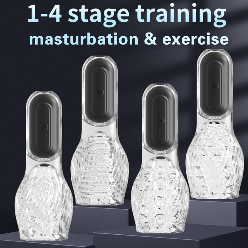 Male Masturbator Cup Vibrators Sex Toys for Men Soft Pussy Transparent Vagina Cup Oral Tornado Masturbate Adult Supplies Vacuum