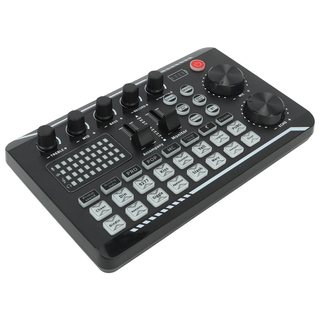 Live Sound Card Bluetooth Noise Reduction Voice Changer Sound Mixer Podcast Equipment for Streaming Podcasting Gaming