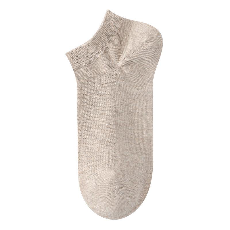 

Мужские летние хлопковые сетчатые дышащие дезодорирующие носки-следки с антибактериальным эффектом 7A 1 pair телесный