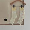 Women's Autumn Colored Polka Dot Sweat Absorbing Casual Mid Tube Cotton Socks