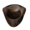 Chapeau de Capitaine en Similicuir Couleur Unie Chapeau Tricorne Adulte Chapeau de Pirate Cosplay Accessoires de Costume