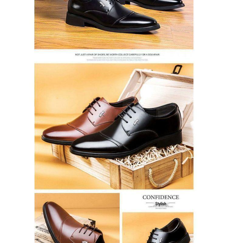 Dragonfly Genuine Leather British Style Height-Increasing Men's Formal Shoes
