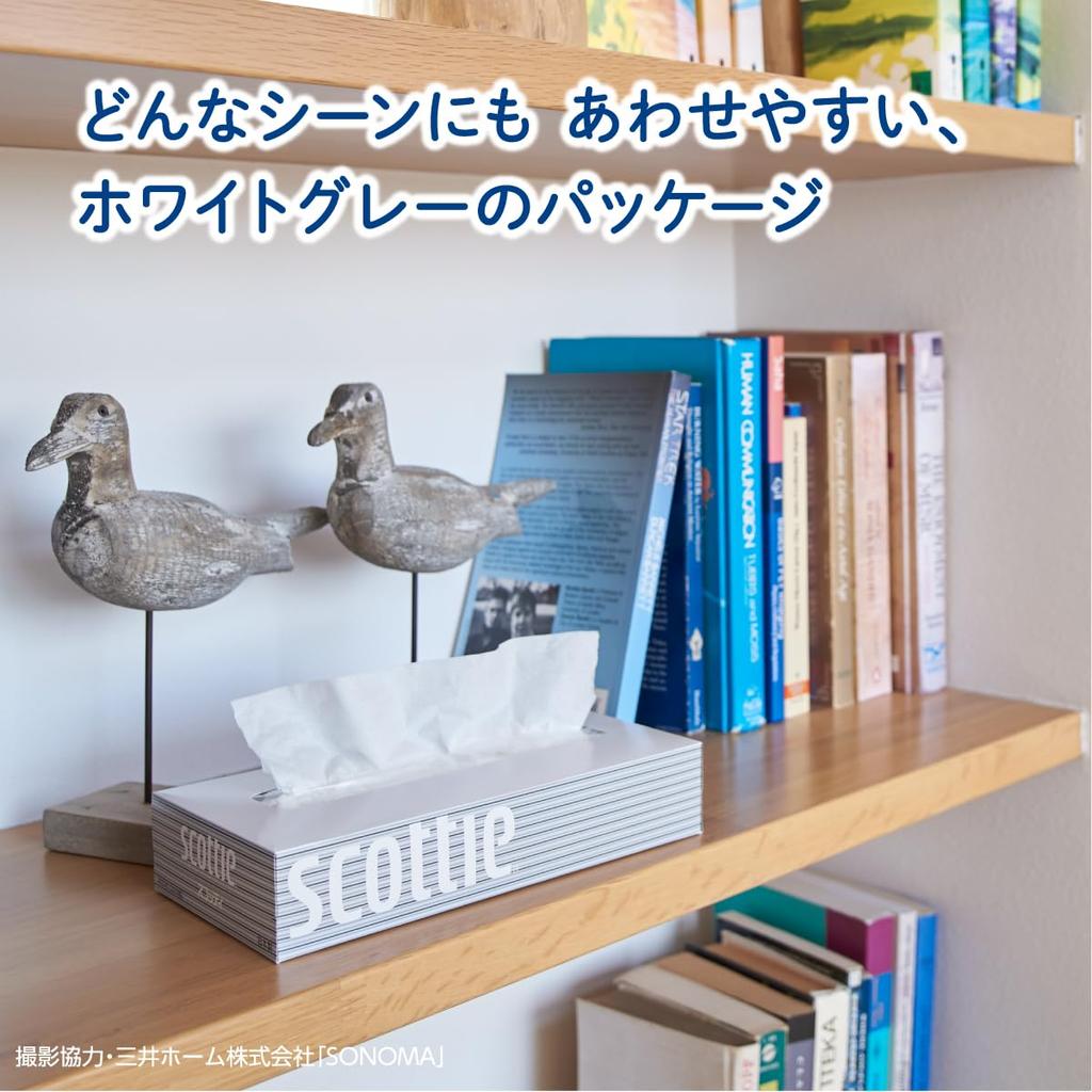 Nippon Paper Crecia Scottie Seidenpapier, 200 Paar, 5 Kartons x 12 Packungen (60 Kartons)