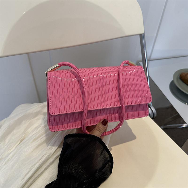 Stylish Black Pu Mini Shoulder Bag For Women Trendy Casual Small Square Purse